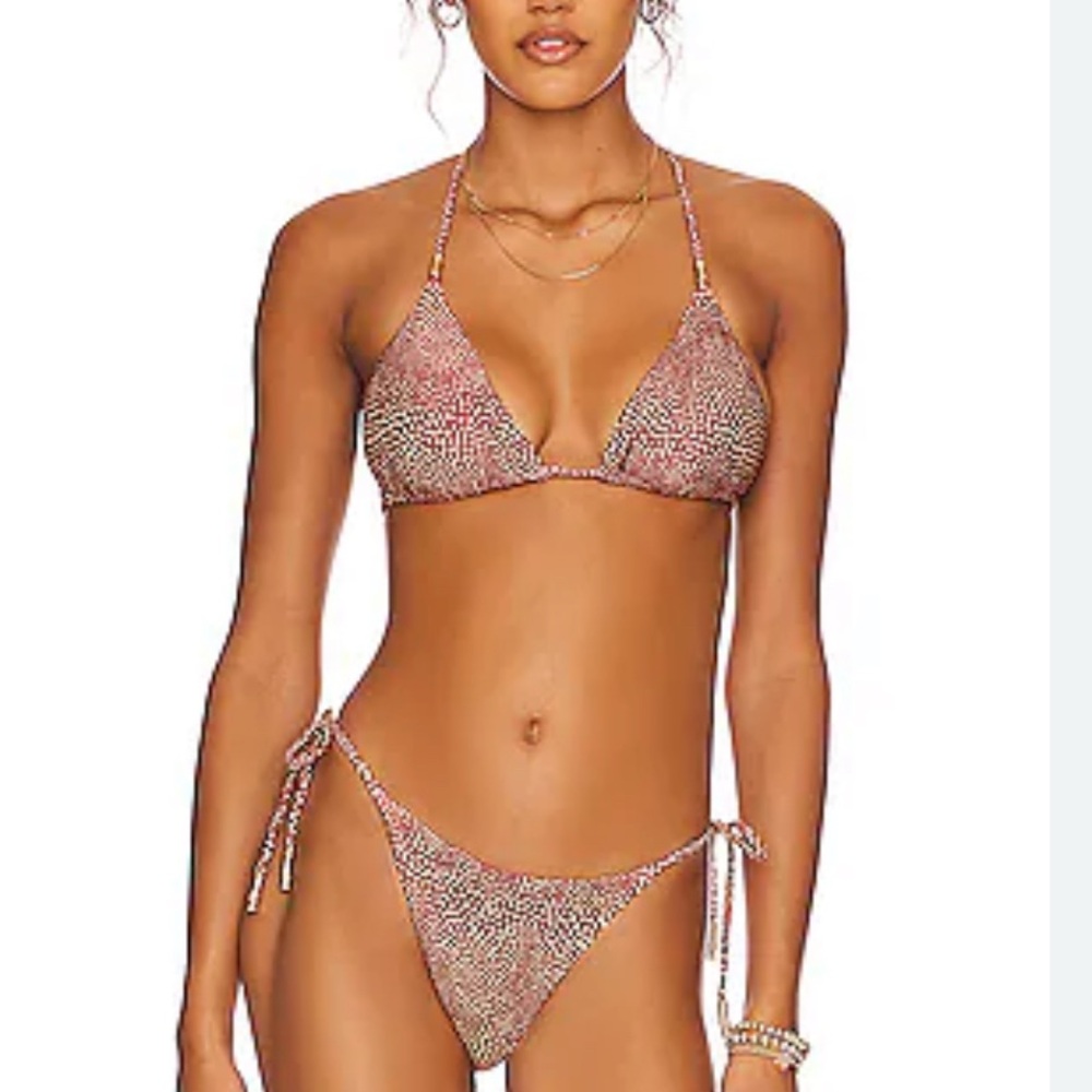 Vix Paulahermanny granit Shaye tie back multi top with granit shaye tie side bot
